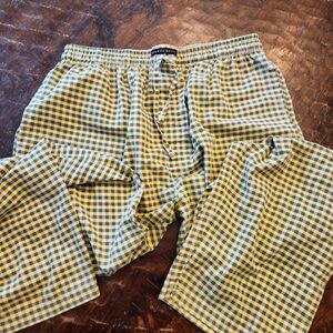 Andrew Scott Lounge Pants Men Medium Checked Drawstring Pockets Pajama Sleepwear